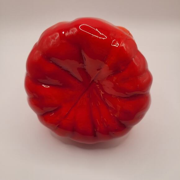 Vintage Blown Art Glass Pumpkin Thanksgiving Autumn Fall Decor - Picture 6 of 6